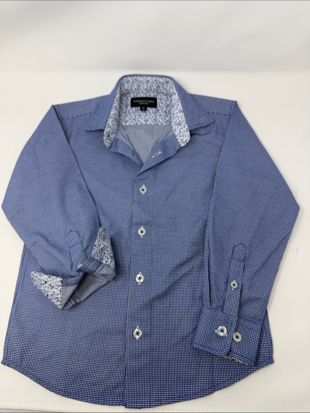 Marcelo D’Liola Button-Down Dress Shirt with Contrast Trim on sleeve/collar